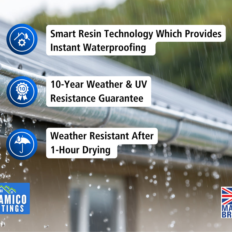 Leak-Stop™ Rapid Roof Repair | Black - 1 or 2.5 Litres | Instant Leak Prevention Solution