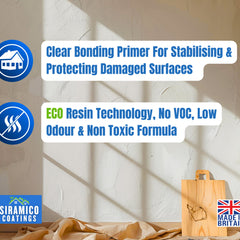 Clear Binding Primer I Water-Based Acrylic Sealer & Surface Stabiliser for Peeling Paint, Flaking Plaster, Chalky Walls I Deep Penetration, Breathable & Durable Bond