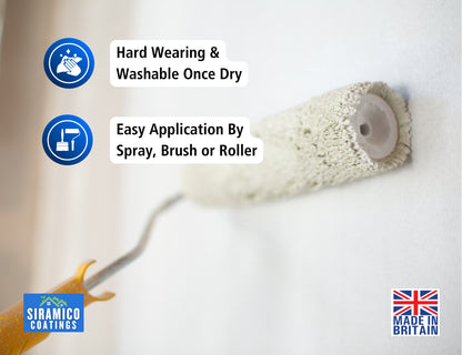 Damp Seal One Coat | 1, 2.5 & 5 Litres - Matt White | Siramico Coatings