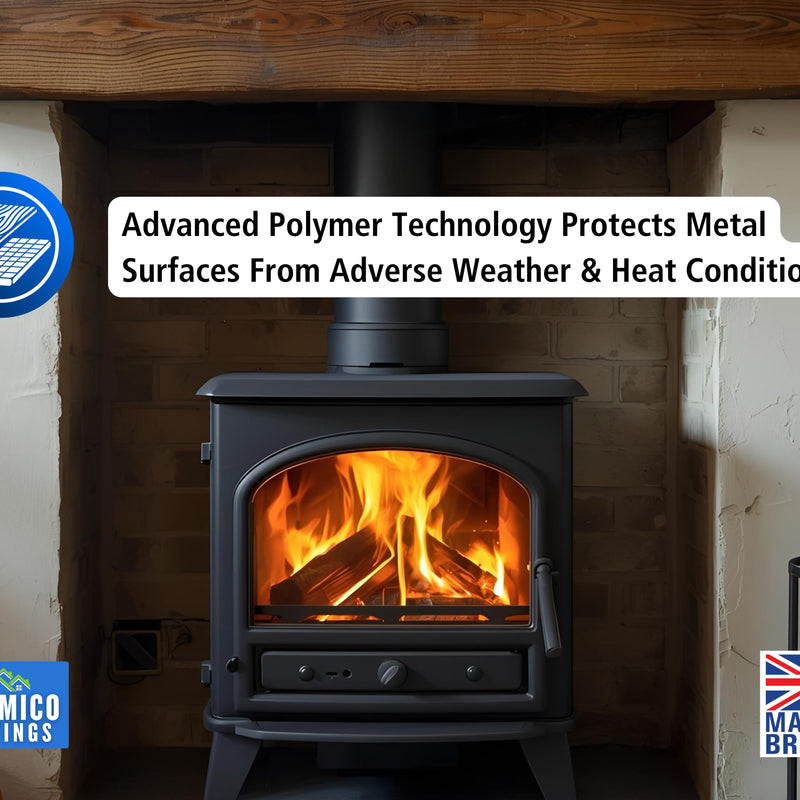 BBQ & Stove High Temperature up to 1000°C Paint | 500ml or 1 Litre  Black, White or Red - Matt | Siramico Coatings