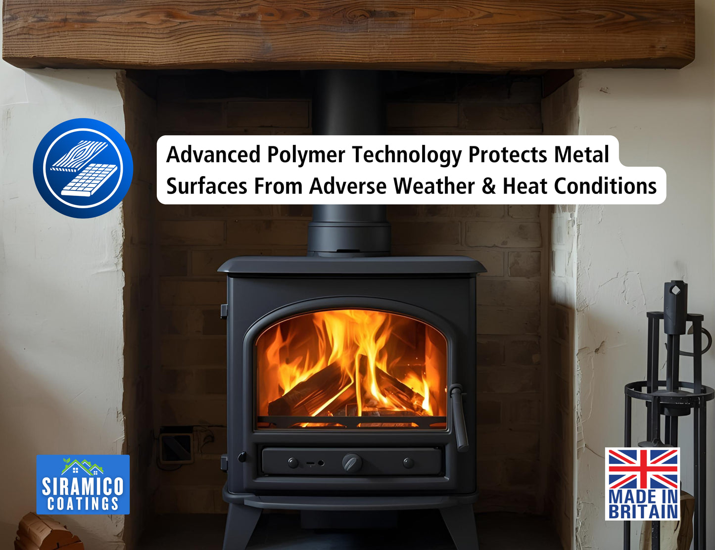 BBQ & Stove High Temperature up to 1000°C Paint | 500ml or 1 Litre  Black, White or Red - Matt | Siramico Coatings