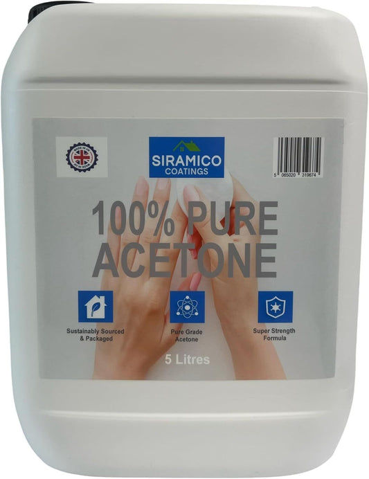 Pure Acetone 5 L Nail Polish Remover Removes All Types of Nail Polish, Gels