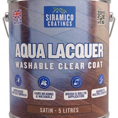 Aqua Lacquer | 5 Litres - Clear Gloss or Satin | Siramico Coatings