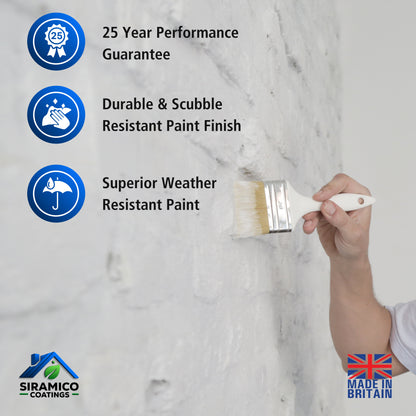 Brick & Tile Paint | Black | 1 Litre, 2.5 Litres or 5 Litres | Siramico Coatings