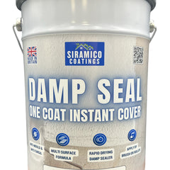 Damp Seal One Coat | 1, 2.5 & 5 Litres - Matt White | Siramico Coatings