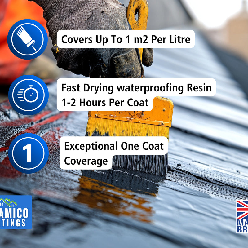 Leak-Stop™ Rapid Roof Repair | Black - 1 or 2.5 Litres | Instant Leak Prevention Solution