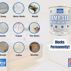 Damp Seal One Coat | 1, 2.5 & 5 Litres - Matt White | Siramico Coatings