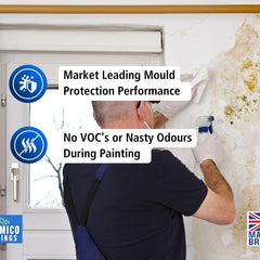 Anti Mould Paint | 1 & 5 Litres - Matt White | Siramico Coatings