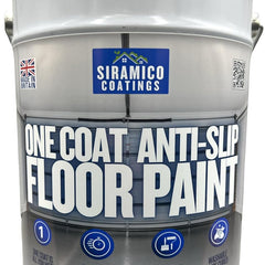 One Coat Anti-Slip Floor Paint | 1 - 5 Litres I Waterbased, Quick Drying Formula | Black - Dark Grey - Mid Grey - Light Grey - White