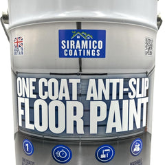 One Coat Anti-Slip Floor Paint | 1 - 5 Litres I Waterbased, Quick Drying Formula | Black - Dark Grey - Mid Grey - Light Grey - White