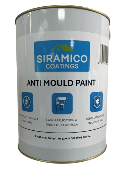 Anti Mould Paint | 5 Litre - Matt White | Siramico Coatings