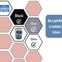 Siramico Liquid Rubber Roof Coating | 5 Litres | Instant Leak Seal Technology I Quick Drying, One Coat Waterproofing Sealant | Black, Grey & Clear