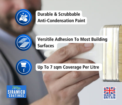 Anti Condensation Thermal Paint | 1 & 5 Litres - Matt White | British Made | Siramico Coatings