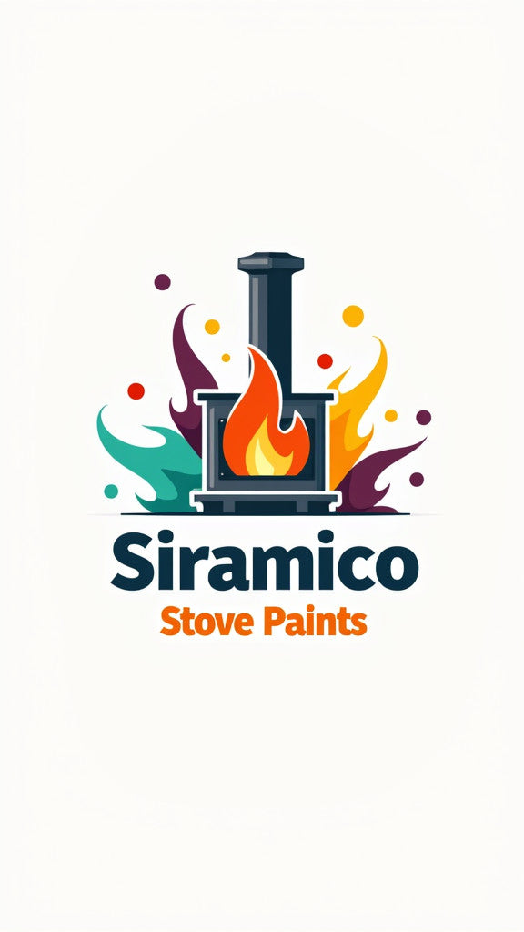 Siramico Stove Spray Paint - Deep Black - Ice White - Flame Red 400ml