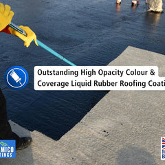 Siramico Liquid Rubber Roof Coating | 5 Litres | Instant Leak Seal Technology I Quick Drying, One Coat Waterproofing Sealant | Black, Grey & Clear