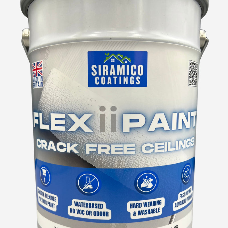 Siramico | FlexiiPaint | Crack Resistant Ceiling & Wall Paint | Flexible Formula