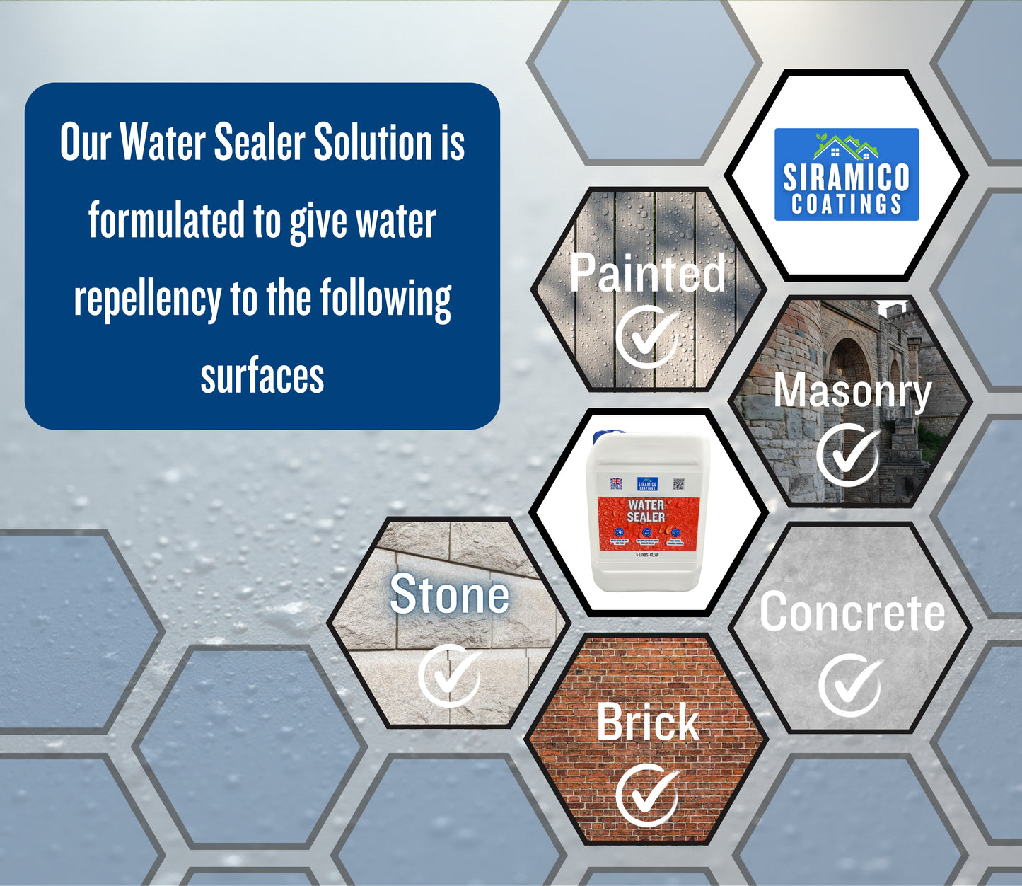 Premium Clear Water Sealer | 5 L | Water Repellant Clear Sealer Brick & Concrete