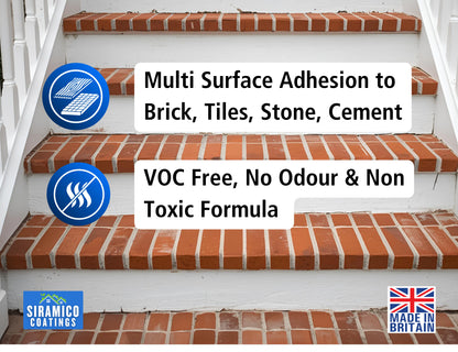 Brick & Tile Paint - Matt White - 1 Litre, 2.5 Litres or 5 Litres