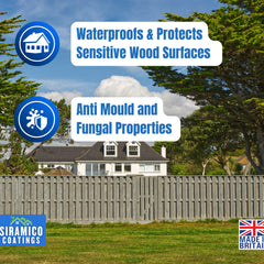 Siramico Coatings Shed & Fence Clear – ECO Resin Technology | Wood Sealer & Protector for Outdoor Wood, Fences, Decking & Garden Structures