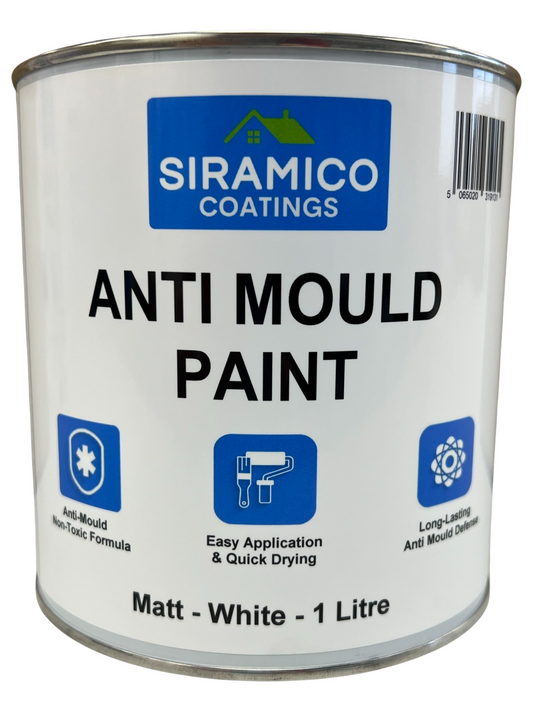 Anti Mould Paint | 1 & 5 Litres - Matt White | Siramico Coatings