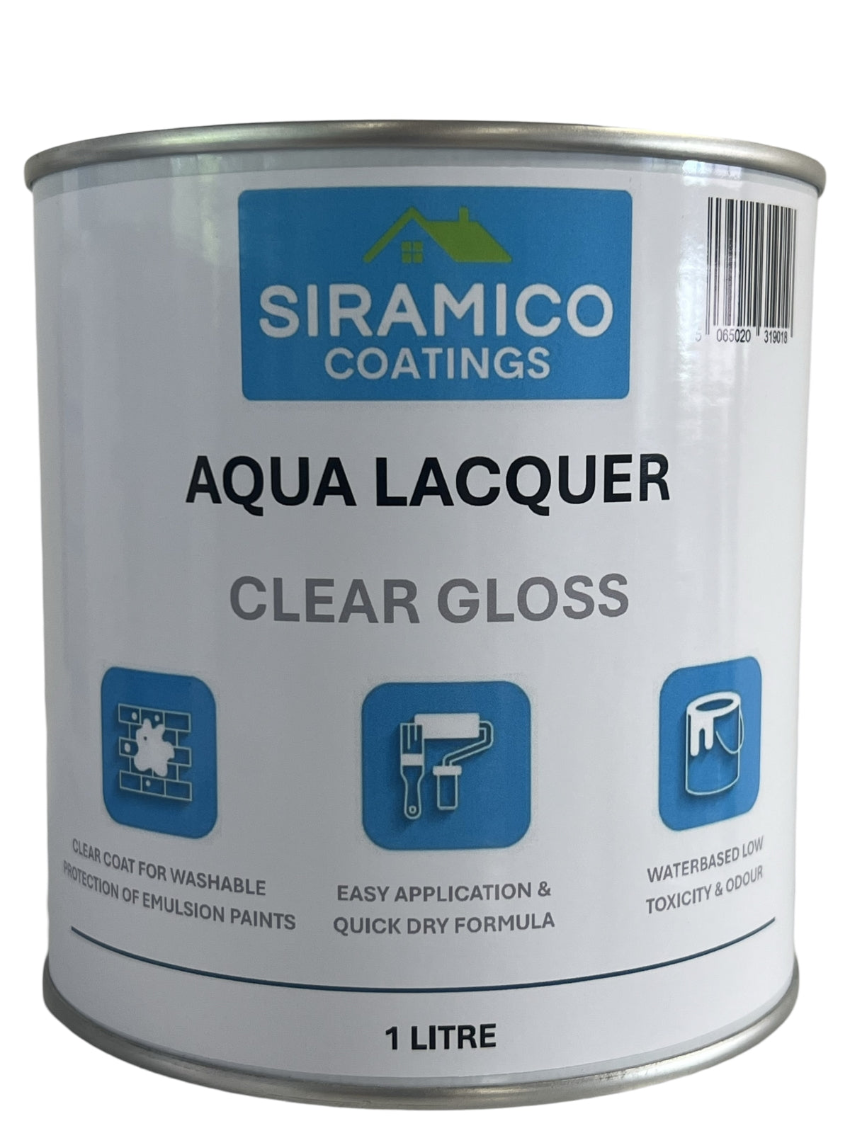 Aqua Lacquer |  1 Litre - Clear Gloss | Siramico Coatings