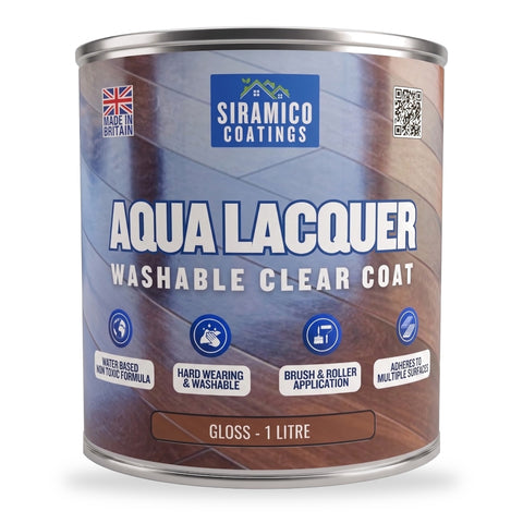 Aqua Lacquer – Crystal Clear Washable Water-Based Lacquer | 1L & 5L | Gloss or Satin | Non-Yellowing