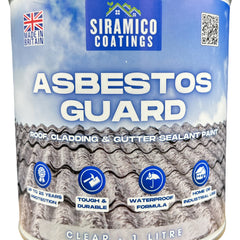 Siramico - Asbestos Guard™ | Sealant Paint & Coating - Full Protection for Cladding, Gutters and Roofs | 1 Litre or 5 Litres - Clear, Grey or Black