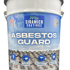 Siramico - Asbestos Guard™ | Sealant Paint & Coating - Full Protection for Cladding, Gutters and Roofs | 1 Litre or 5 Litres - Clear, Grey or Black