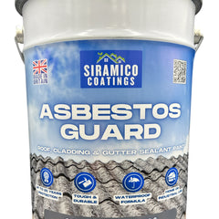 Siramico - Asbestos Guard™ | Sealant Paint & Coating - Full Protection for Cladding, Gutters and Roofs | 1 Litre or 5 Litres - Clear, Grey or Black