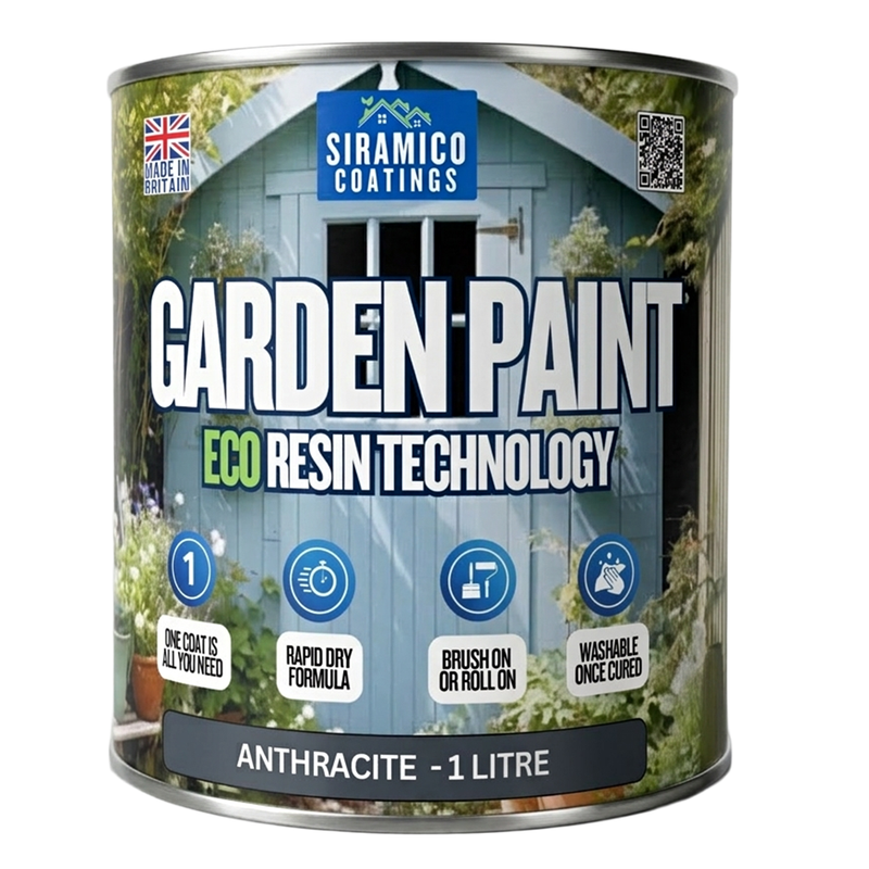 Garden Paint – 1 Litre - Eco Resin Premium One Coat Garden Paint for Garden Furniture