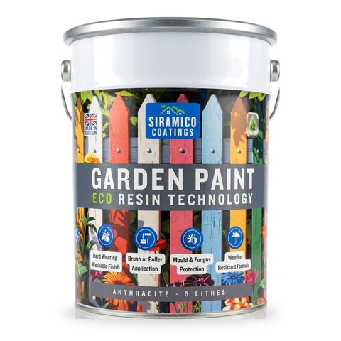 Garden Paint – One Coat ECO Resin | 5L Covers 60m² | Wood, Brick, Stone & Furniture | 10 Colours