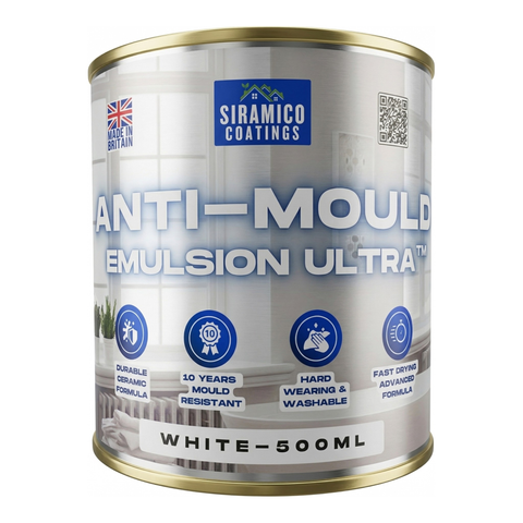 Anti-Mould Emulsion Ultra™ – Scrubbable Ceramic Anti Mould Paint | White | 500ml to 5L