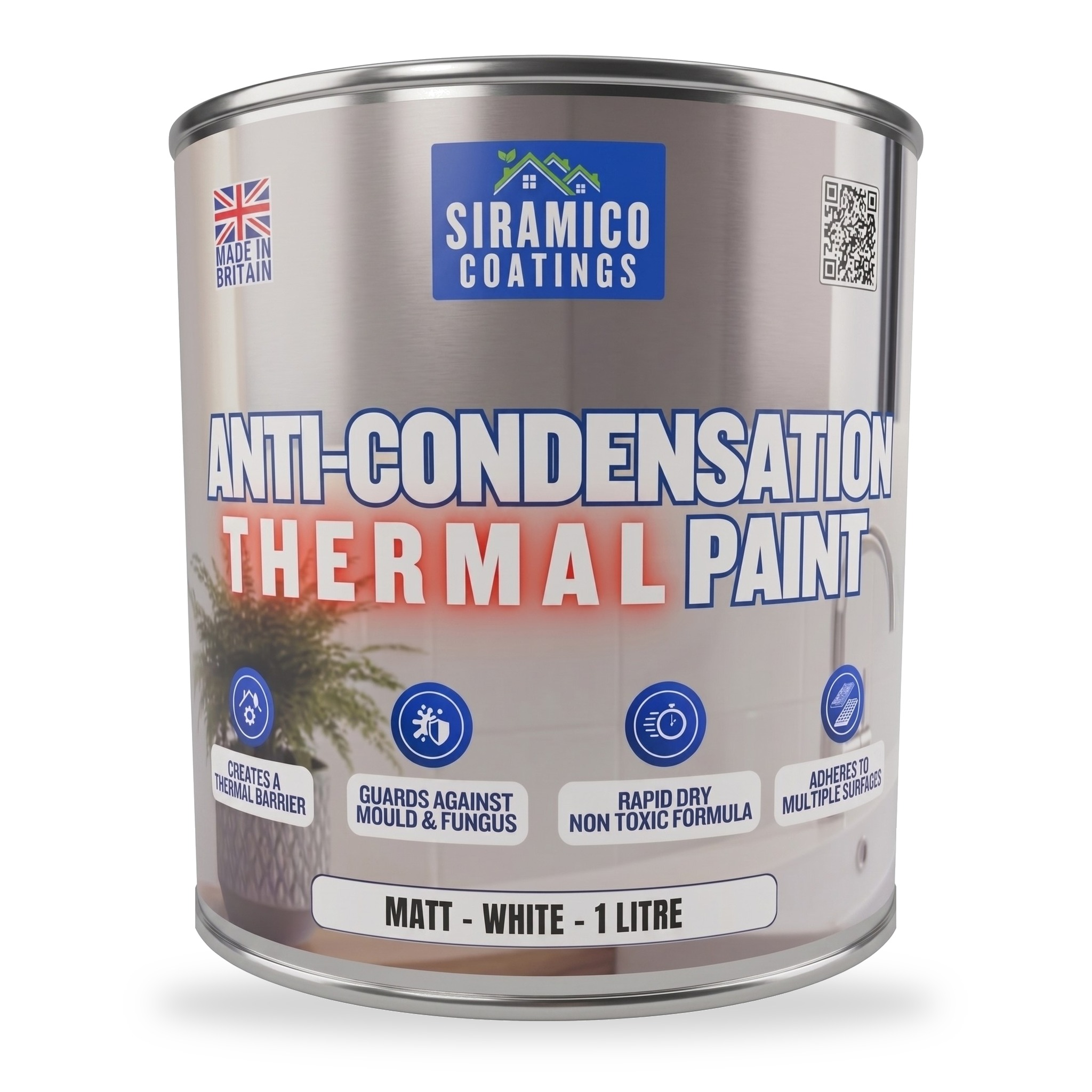 Anti Condensation Thermal Paint | 1 & 5 Litres - Matt White | British ...