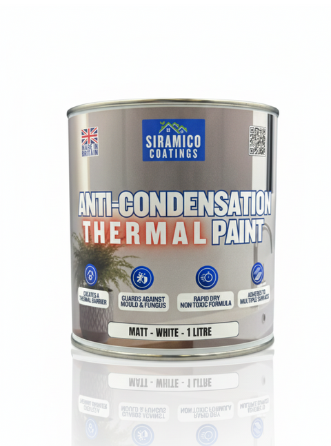 Anti Condensation Thermal Paint | 1 & 5 Litres - Matt White | British Made | Siramico Coatings