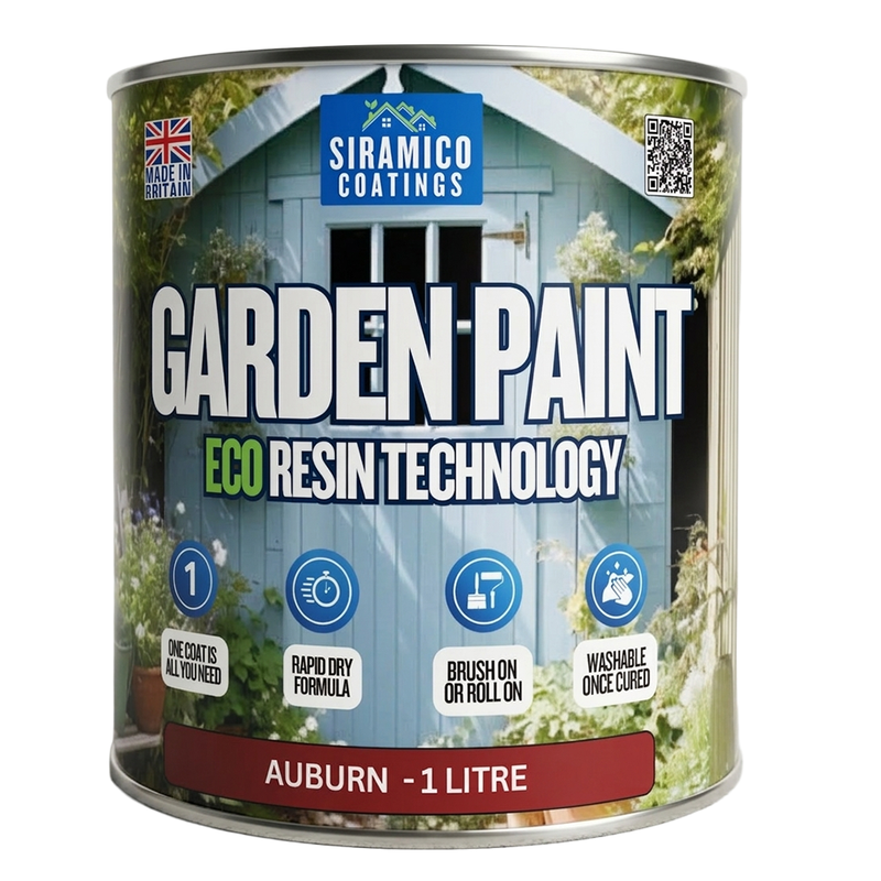 Garden Paint – 1 Litre - Eco Resin Premium One Coat Garden Paint for Garden Furniture