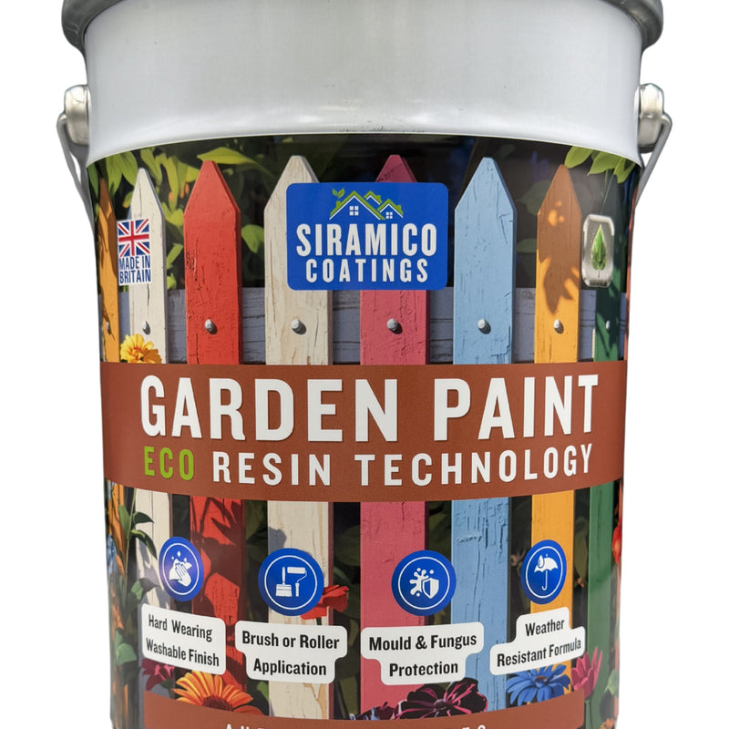 Garden Paint – 5 Litres - Eco Resin Premium One Coat Garden Paint for Garden Furniture