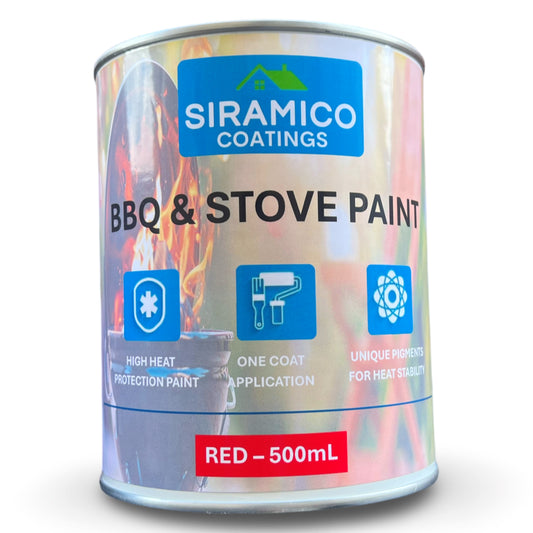 BBQ & Stove Paint | 500 ml - Red Matt | Siramico Coatings