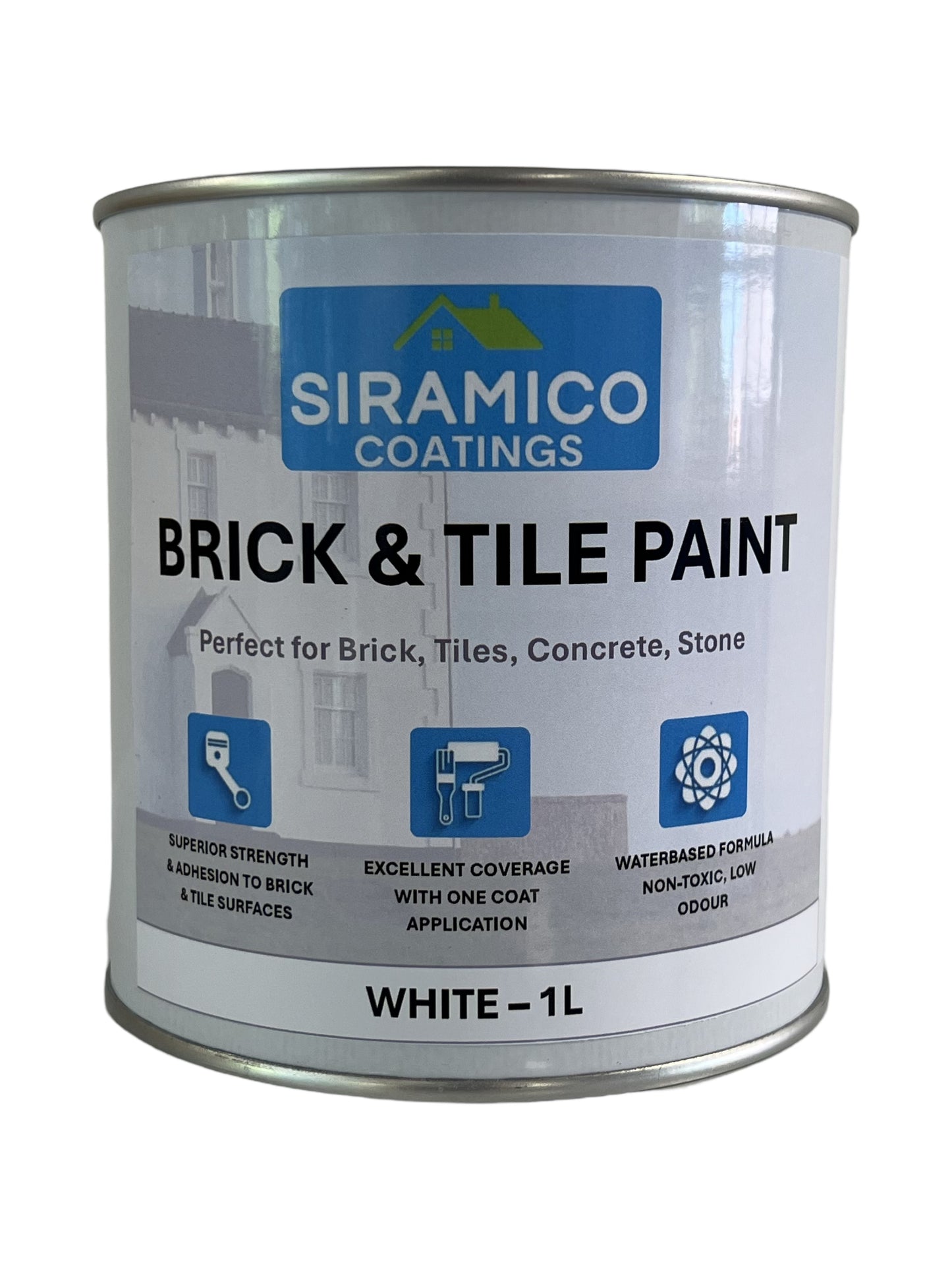 Brick & Tile Paint - White - 1, 2.5 & 5 Litre