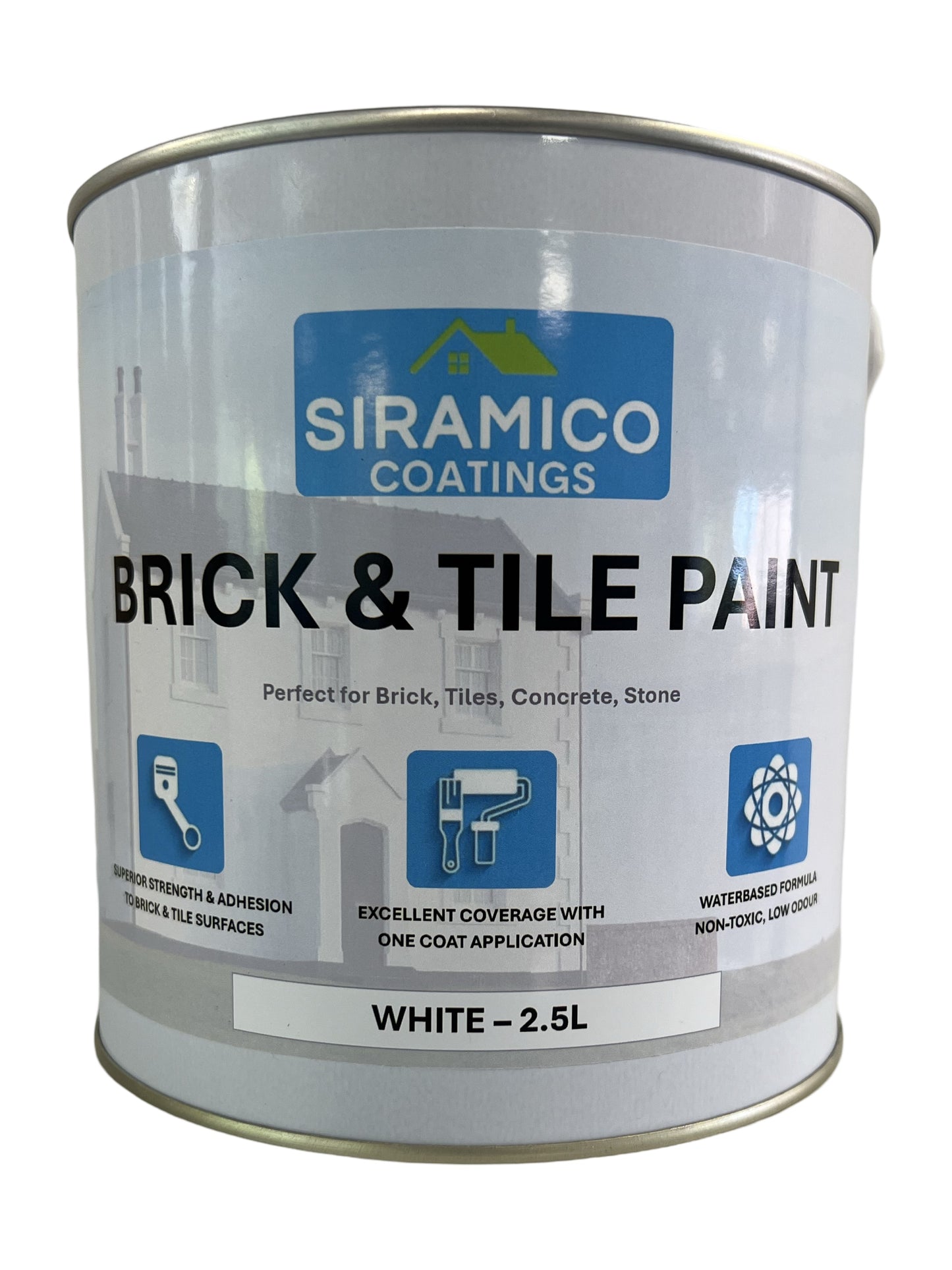 Brick & Tile Paint - White - 1, 2.5 & 5 Litre