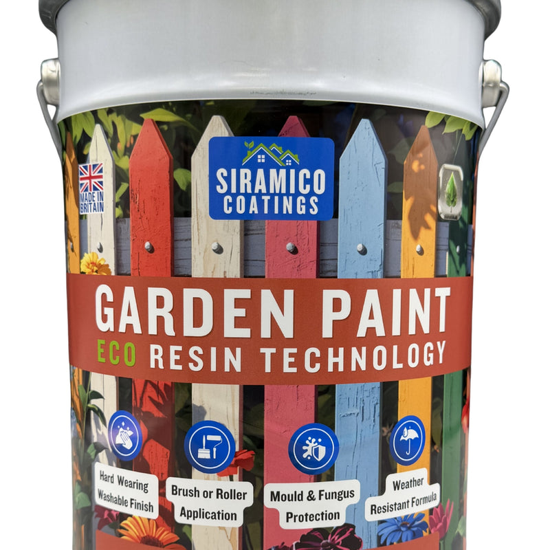 Garden Paint – 5 Litres - Eco Resin Premium One Coat Garden Paint for Garden Furniture