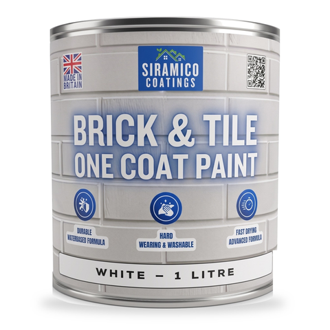 Brick & Tile Paint – One Coat Matt White | 1L, 2.5L & 5L | Brick, Tiles, Stone & Masonry