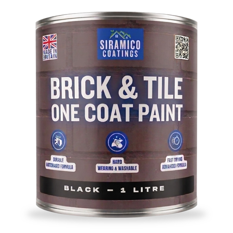 Brick & Tile Paint – One Coat Black | 1L, 2.5L & 5L | Brick, Tiles, Stone & Masonry