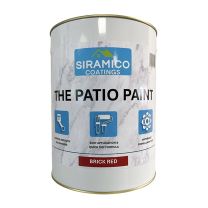 Paint for Patios | Brick Red – 5 Litre | Siramico Coatings