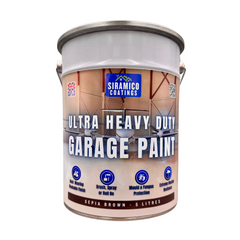 One Coat - Ultra Heavy Duty Primerless Garage Floor Paint - 5 Litres - White - Green - Light Grey - Brown - Anthracite