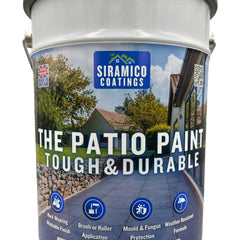 One Coat Anti-Slip Patio Paint for Concrete, Stone, Brick or Tile | 5 Litres | Premium One Coat Mould & UV Resistant Formula | White Grey Black Red