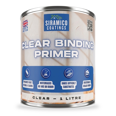 Clear Binding Primer – Stabilising Sealer for Peeling Paint, Flaking Plaster & Chalky Walls | 500ml, 1L, 2.5L & 5L