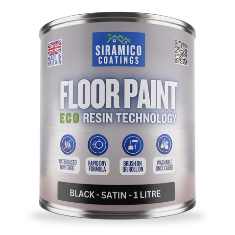 Floor Paint – One Coat Satin | 1L | Concrete, Stone, Tile & Wood | 6 Colours