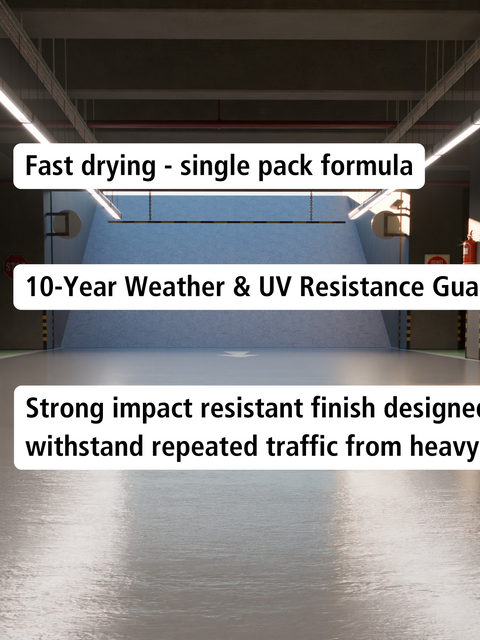 One Coat - Ultra Heavy Duty Primerless Garage Floor Paint - 5 Litres - White - Green - Light Grey - Brown - Anthracite