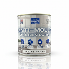 Anti-Mould Emulsion Ultra™ White Paint | 500ml 1 Litre 2.5 Litre or 5 Litre | Siramico Coatings