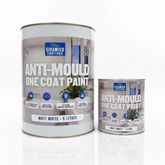 Anti Mould Paint | 1 & 5 Litres - Matt White | Siramico Coatings